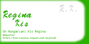 regina kis business card